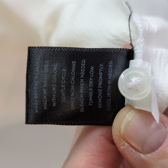 Simply Vera Vera Wang Button Front Blouson Sleeve Blouse NWOT - Picture 10 of 12